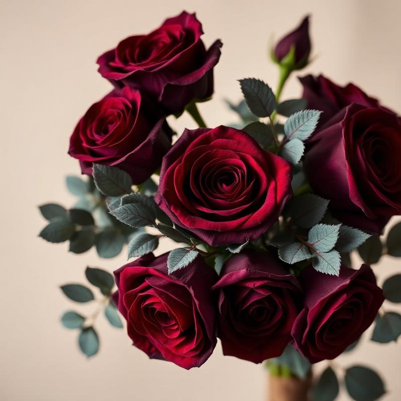 Midnight Garnet Roses